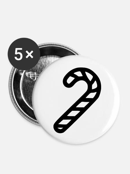 Zuckerrohr - Buttons klein 25 mm (5er Pack) - Weiß