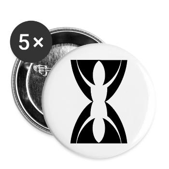 simple look - Buttons small 1''/25 mm (5-pack) - white - Front