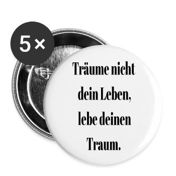 Ne rêvez pas - Lot de 5 petits badges (25 mm) - blanc - Devant