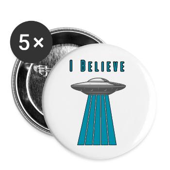 Ich glaube - Buttons klein 25 mm (5er Pack) - Weiß - Vorne