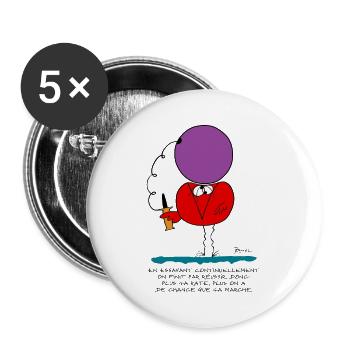 By continually trying... - Buttons small 1''/25 mm (5-pack) - white - Front