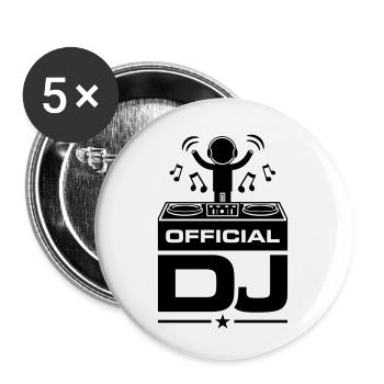 Dj Turntables - Buttons small 1''/25 mm (5-pack) - white - Front