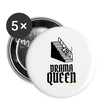 Oma ist die wahre Drama Queen - Buttons klein 25 mm (5er Pack) - Weiß - Vorne