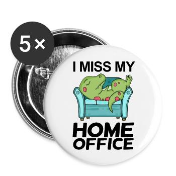 Home office - Buttons small 1''/25 mm (5-pack) - white - Front