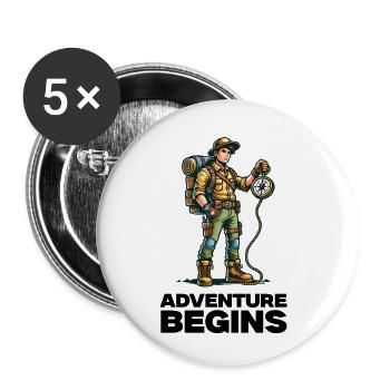 scout adventure - Buttons small 1''/25 mm (5-pack) - white - Front