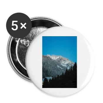 Alpen Glow On Agrafa mountain range in Greece - Buttons small 1''/25 mm (5-pack) - white - Front