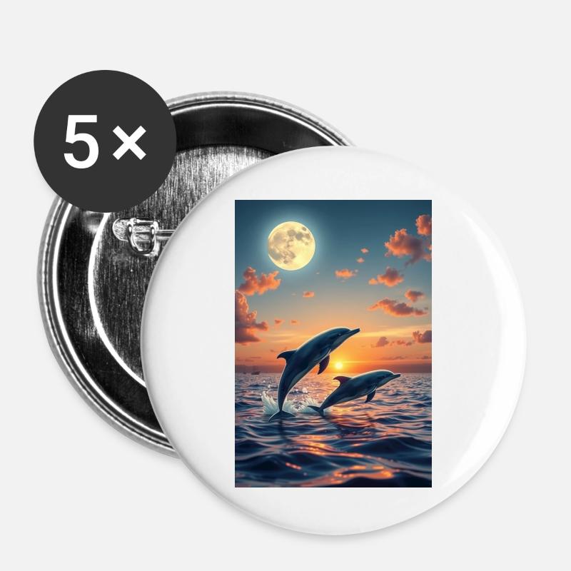 Wave magic - Buttons small 1''/25 mm (5-pack) - white