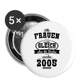 20e anniversaire - Les meilleurs sont nés en 2005 - Lot de 5 petits badges (25 mm) - blanc - Devant