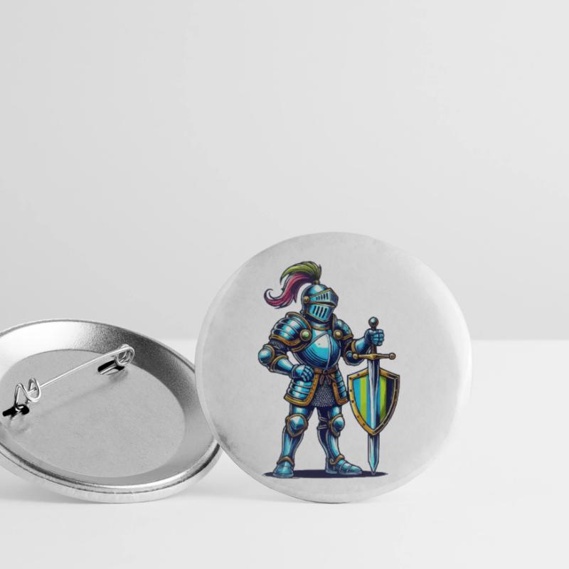 ritter comic Buttons klein 25 mm (5er Pack)