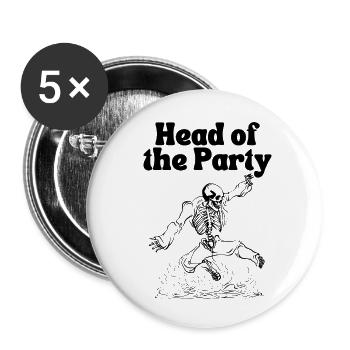 Head of the Party - Buttons small 1''/25 mm (5-pack) - white - Front