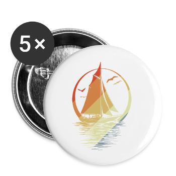 Sailing Vintage Look - Buttons small 1''/25 mm (5-pack) - white - Front