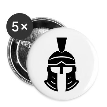 Spartan helmet - Buttons small 1''/25 mm (5-pack) - white - Front