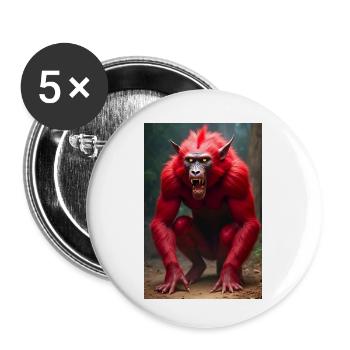 Abi, mysterious god of judgment, standing in a gra - Buttons small 1''/25 mm (5-pack) - white - Front
