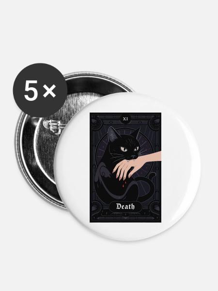 Tarotkarte - Buttons klein 25 mm (5er Pack) - Weiß