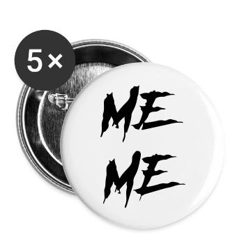 ich mich - Buttons klein 25 mm (5er Pack) - Weiß - Vorne