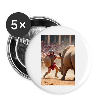 L’acier rencontre la corne, la tempête slave arrête le tonnerre romain - Lot de 5 petits badges (25 mm) - blanc - Devant