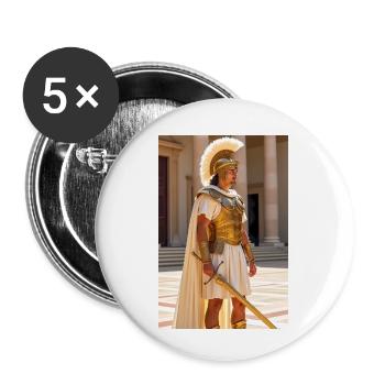 Weißgoldener Wachstills, slawischer Frost verhüllt Roms - Buttons klein 25 mm (5er Pack) - Weiß - Vorne
