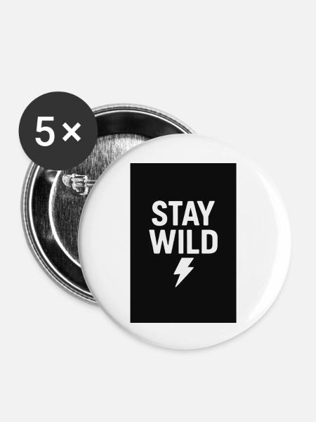 Stay Strong - Buttons klein 25 mm (5er Pack) - Weiß