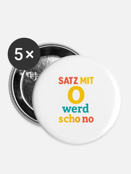 Satz mit O - Buttons klein 25 mm (5er Pack) - Weiß