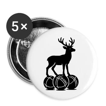 Bock auf Boule - Buttons klein 25 mm (5er Pack) - Weiß - Vorne
