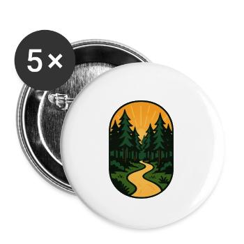 Forest Trail Escape - Buttons small 1''/25 mm (5-pack) - white - Front