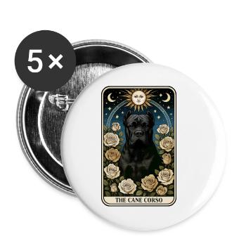 Cane Corso - Buttons klein 25 mm (5er Pack) - Weiß - Vorne