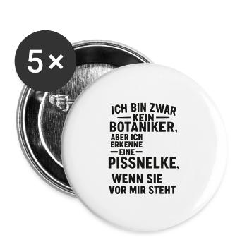 I'm not a botanist, but I know one. - Buttons small 1''/25 mm (5-pack) - white - Front