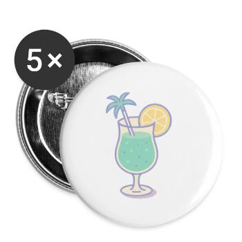 Siroter au paradis - Lot de 5 petits badges (25 mm) - blanc - Devant