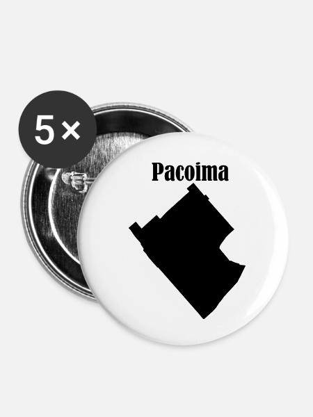 Pacoima - Buttons klein 25 mm (5er Pack) - Weiß