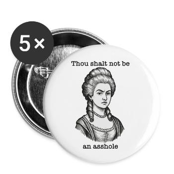 C’est simple : ne sois pas un connard - Lot de 5 petits badges (25 mm) - blanc - Devant