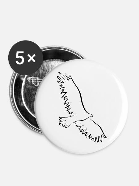 Tänzer der Thermik - Buttons klein 25 mm (5er Pack) - Weiß