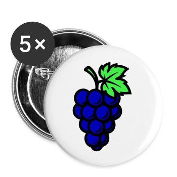 Grapes Grapes Fruit - Buttons small 1''/25 mm (5-pack) - white - Front