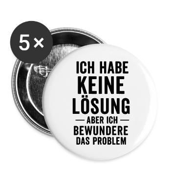Problem Admirers - Buttons small 1''/25 mm (5-pack) - white - Front
