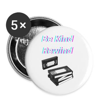 Be_Kind_Rewind - Lot de 5 petits badges (25 mm) - blanc - Devant