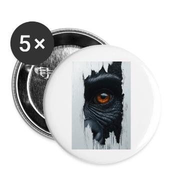 Piercing Primal Gaze - Buttons small 1''/25 mm (5-pack) - white - Front