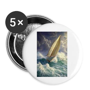 Storm Sail Through Painted Seas - Buttons small 1''/25 mm (5-pack) - white - Front