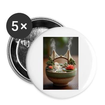Ramen Bridge Art Schale - Buttons klein 25 mm (5er Pack) - Weiß - Vorne
