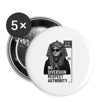 Rebellious Pharaoh Street Style Print - Buttons small 1''/25 mm (5-pack) - white - Front