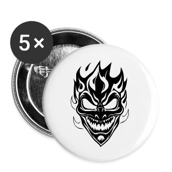 Celestial Moon and Star Silhouette Design - Buttons small 1''/25 mm (5-pack) - white - Front