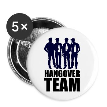 Hangover Team - Buttons small 1''/25 mm (5-pack) - white - Front