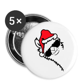 Llama Cool Sunglasses Santa Hat Side - Buttons small 1''/25 mm (5-pack) - white - Front