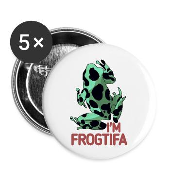 Ich bin Frogtifa - Buttons klein 25 mm (5er Pack) - Weiß - Vorne