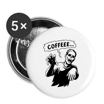 Kaffeezombie Coffee Zombie Kaffee Barista Humor - Buttons small 1''/25 mm (5-pack) - white - Front