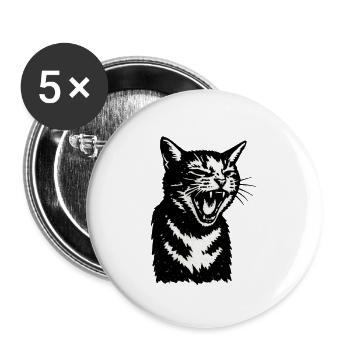 Screaming Shadowcat - Buttons small 1''/25 mm (5-pack) - white - Front
