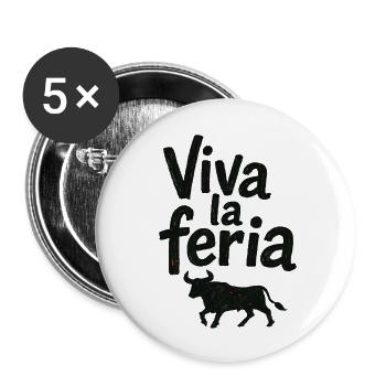 Viva la feria - Buttons small 1''/25 mm (5-pack) - white - Front
