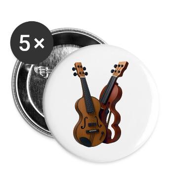 GUITAR LOVERS - sound & vision - Buttons small 1''/25 mm (5-pack) - white - Front