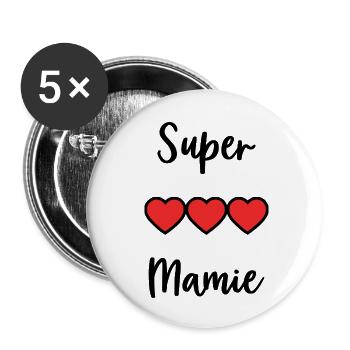 GRANNY. MAMMA. GRANDMOTHER. MOTHER'S DAY. FAMILY - Buttons small 1''/25 mm (5-pack) - white - Front