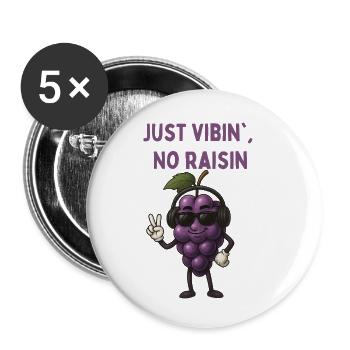 Vibrating grape with headphones - Buttons small 1''/25 mm (5-pack) - white - Front