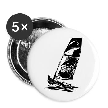Open Skiff Sailing dinghy Sailboat Regatta sailing Kids - Buttons small 1''/25 mm (5-pack) - white - Front