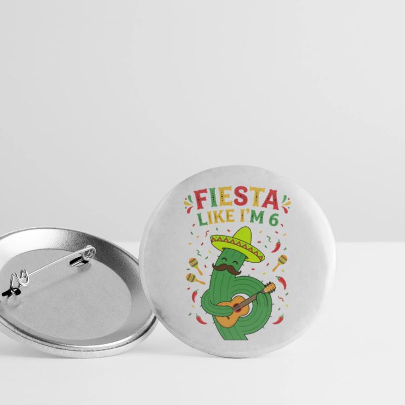 Fiesta comme si j’avais 6 cactus Lot de 5 petits badges (25 mm)